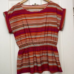 Banana Republic Size Medium Pink/Orange Blouse